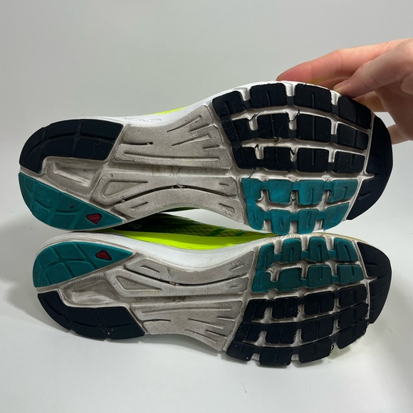 SALOMON SONIC RA PRO Men Running Shoes 10 Yellow Green Neon - Picture 9 of 11